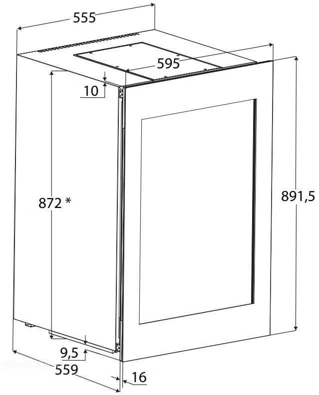 Pilnai įmontuojamas vyno šaldytuvas Caso  WineDeluxe WD 41  60cm pločio.