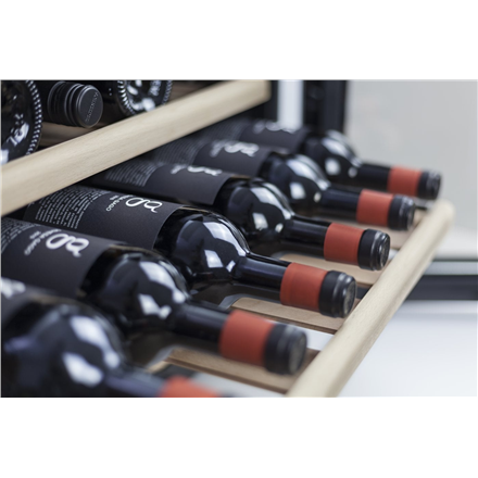 Caso | Vyno šaldytuvas | WineSafe 18 EB | Energijos vartojimo efektyvumo klasė G | Įmontuojamas | Talpa iki 18 butelių | Aušinimo tipas Kompresoriaus technologija | Nerūdijantis plienas
