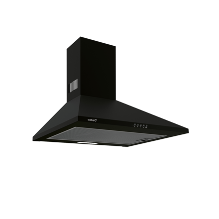CATA | Gartraukis | OMEGA 600 BK | Tvirtinamas prie sienos | Energijos vartojimo efektyvumo klasė C | Plotis 60 cm | 645 m³/h | Mechaninis | LED | Juodas
