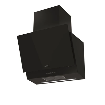 CATA Hood | THALASSA 600 GBK | Wall mounted | Energy efficiency class A | Plotis 60 cm | 811 m³/h | Electronic | LED | Juodas Glass