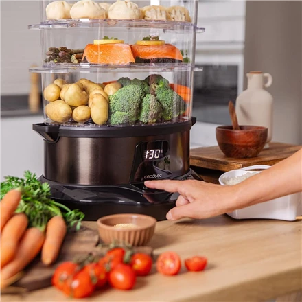 Garų puodas Cecotec maisto garintuvas | Vapovita 3000 Pro | 1000 W | Krepšelių skaičius: 3