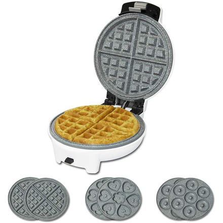 Cecotec Vaflinė | Fun Gofrestone 3in1 | 700 W | Pyragėlių skaičius: 3 | Vafliai/Keksiukai/Spurgos | Baltas