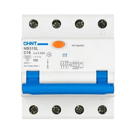 Chint NB310L srovės nuotėkio relė su mėlyna svirtele