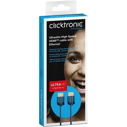 Clicktronic 70703 Ultraslim High Speed HDMI™ kabelis su amžinybe, 1,5 m