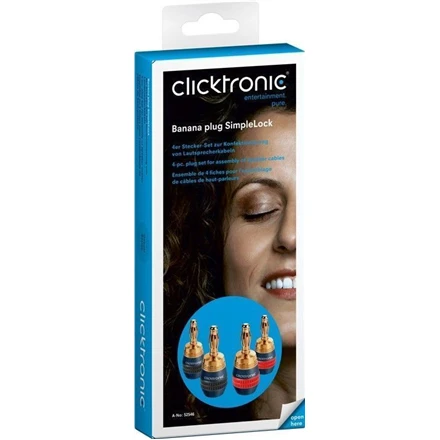 Clicktronic SimpleLock bananinių kištukų komplektas