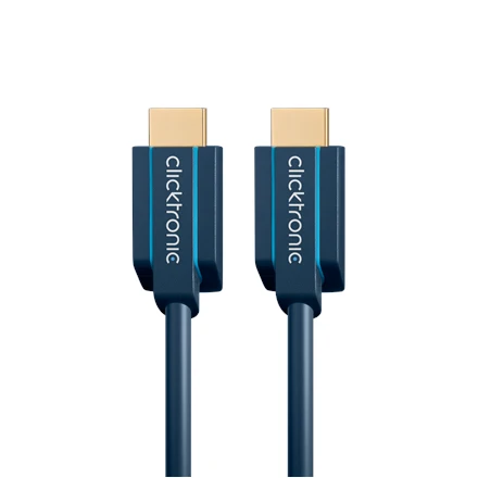 „Clicktronic“ didelės spartos HDMI–HDMI kabelis, vyriškas, 4k@60hz su eternetu, 70301, 1 m