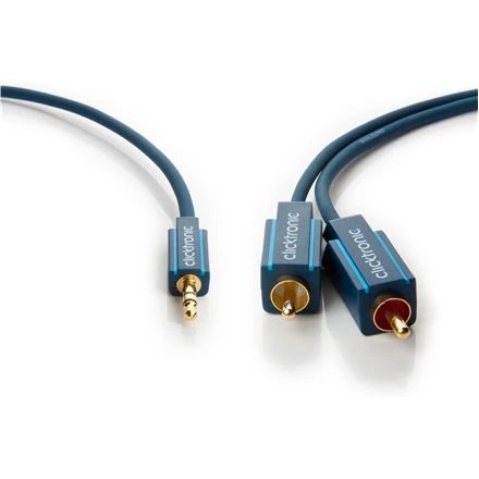 Clicktronic MP3 Adapterio kabelis 70469 3,5 mm kištukas (3 kontaktų, stereo), 2 RCA kištukai (garso kairėje / dešinėje), 5 m