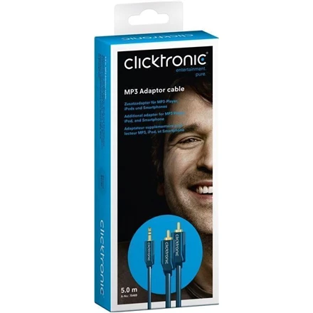Clicktronic MP3 adapterio kabelio pakuotė, 5 m