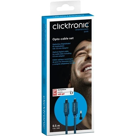 Clicktronic optinio kabelio pakuotė 0,5 m