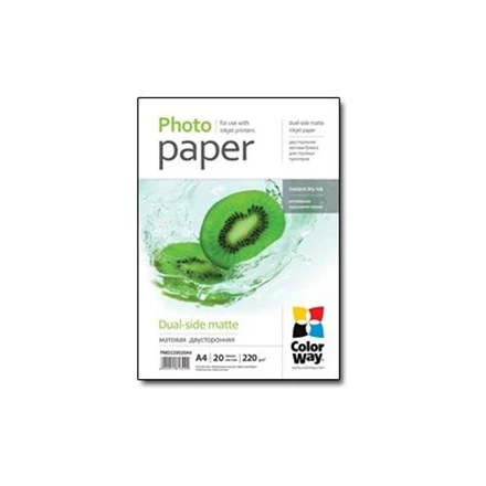 „ColorWay“ matinis dvipusis fotopopierius | 220 g/m² | A4