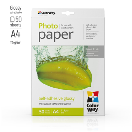 „ColorWay“ lipnus fotopopierius | Blizgus | 115–80 g/m² | A4
