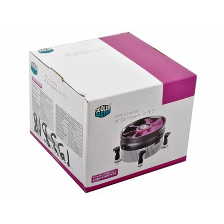 Cooler Master X Dream i117 Procesorius Aušintuvas 9,5 cm Aliuminis, Violetinė