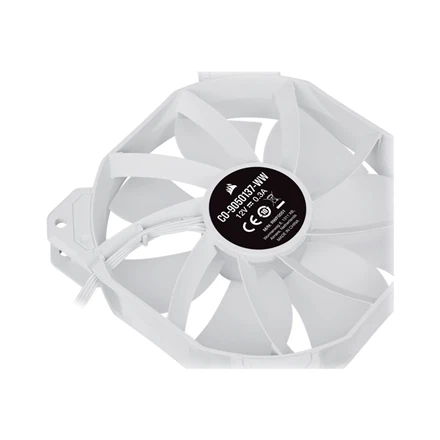 Corsair | 120 mm Baltas PWM ventiliatorius, trigubas paketas su apšvietimo mazgu CORE | iCUE SP120 RGB ELITE našumas | Dėklo ventiliatorius
