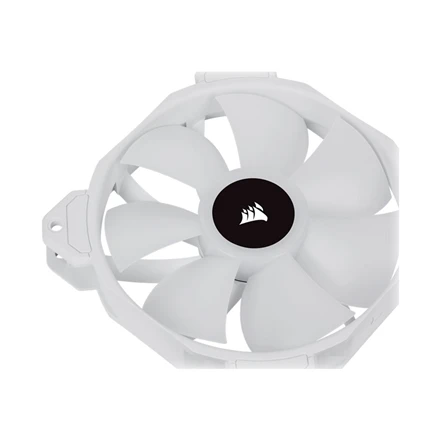 Corsair | 120 mm Baltas PWM ventiliatorius, trigubas paketas su apšvietimo mazgu CORE | iCUE SP120 RGB ELITE našumas | Dėklo ventiliatorius