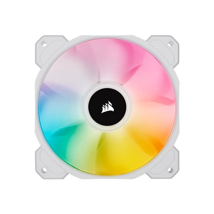 Corsair | 120 mm Baltas PWM ventiliatorius, trigubas paketas su apšvietimo mazgu CORE | iCUE SP120 RGB ELITE našumas | Dėklo ventiliatorius