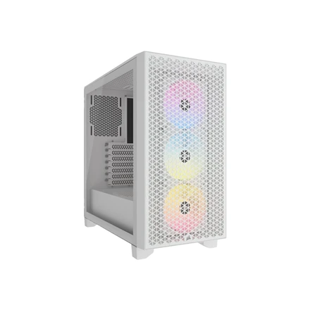 Corsair | RGB Tempered Glass PC Case | 3000D | Side window | Mid-Tower | Baltas