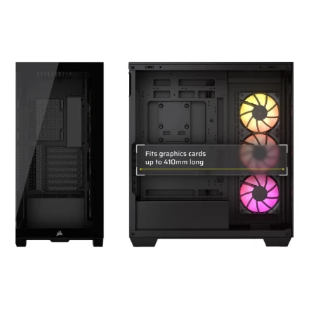 „Corsair“ kompiuterio korpusas | 3500X ARGB | Juodas | Mid-Tower | ATX