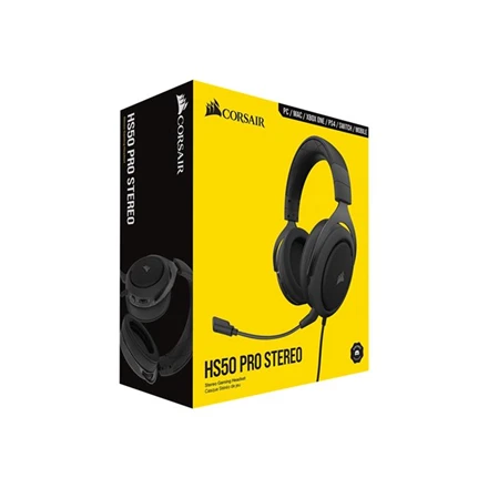 Žaidimų ausinės Corsair HS50 PRO Carbon | Varle.lt