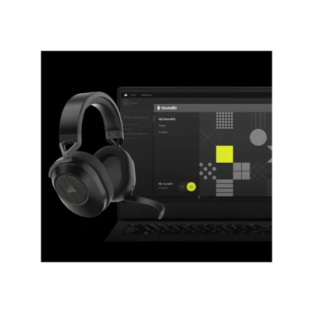 Corsair | Ausinės Žaidimams | HS65 | Belaidės | Over-Ear | Mikrofonas | Carbon | Belaidės