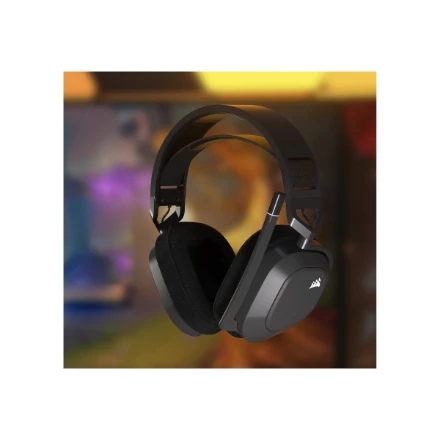 Corsair HS80 MAX belaidės žaidimų ausinės, Pilkos spalvos