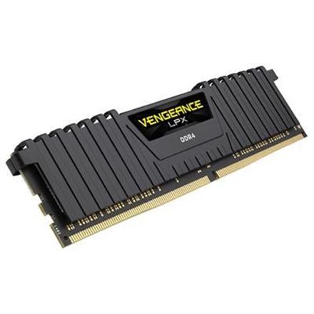RAM CORSAIR DDR4 2666MHz 16GB 2x8GB 288 DIMM Nebuferinis 16-18-18-35 Vengeance LPX Juodas Šilumos skirstytuvas 1.2V XMP2.0