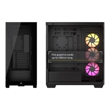 „Corsair“ kompiuterio korpusas | „iCUE LINK 3500X RGB“ | Juodas | Mid-Tower | ATX