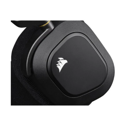 Žaidimų ausinės Corsair HS80 RGB Carbon, Juodos