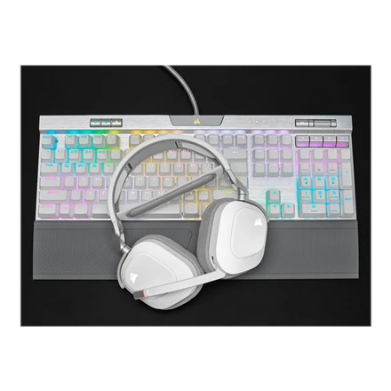 Corsair Ausinės Žaidimams HS80 RGB Su mikrofonu, Baltos, Over-Ear Su laidu