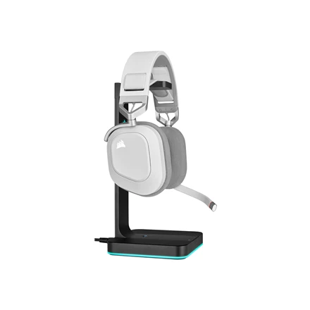 Corsair Ausinės Žaidimams HS80 RGB Su mikrofonu, Baltos, Over-Ear Su laidu