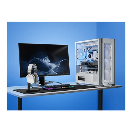 Corsair Ausinės Žaidimams HS80 RGB Su mikrofonu, Baltos, Over-Ear Su laidu