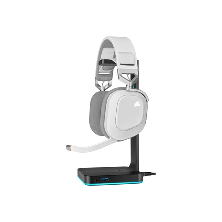 Corsair Ausinės Žaidimams HS80 RGB Su mikrofonu, Baltos, Over-Ear Su laidu