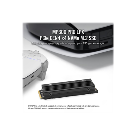 Corsair MP600 PRO LPX NVMe SSD su aušintuvu skirtas PC/PS5 2TB