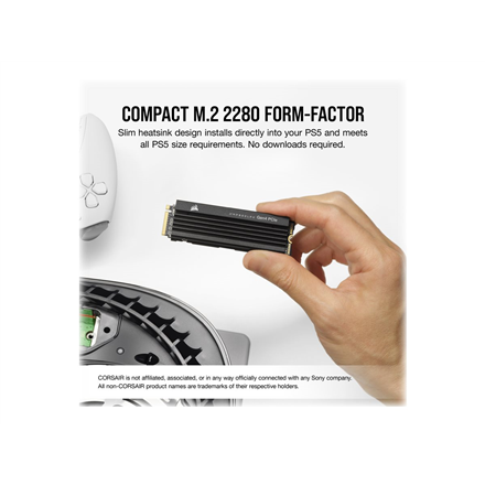 Corsair MP600 PRO LPX NVMe SSD su aušintuvu skirtas PC/PS5 2TB