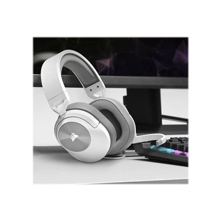 Corsair HS55  Stereo Ausinės Žaidimams mikrofonu, Baltos, su laidu, Noice canceling