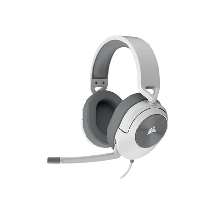 Corsair HS55 žaidimų ausinės, su laidu, su mikrofonu, Baltos