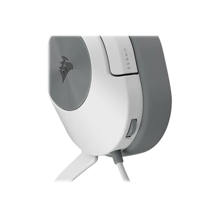 Corsair HS55 žaidimų ausinės, su laidu, su mikrofonu, Baltos