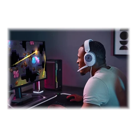 Corsair HS55 žaidimų ausinės, su laidu, su mikrofonu, Baltos