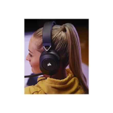 Corsair HS65 žaidimų ausinės, su laidu, Anglies pluošto spalvos