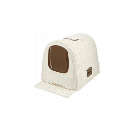 Curver Rattan tualetas katėms kreminės spalvos 51x39x39cm