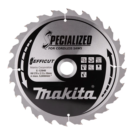 Makita T.C.T. pjūklas 270X2.15X30mm 23° T24 EFFICUT E-12930