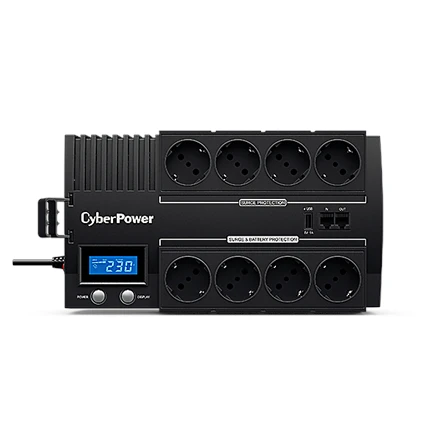 CYBERPOWER BR700ELCD Line-Interactive UPS 700VA/390W GreenPower energijos taupymo technologija LCD USB 4+4 Schuko