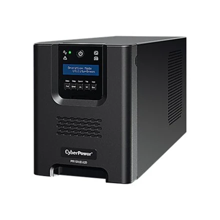 CYBERPOWER PR1500ELCD Line-Interactive UPS 1500VA/1350W Sinewave AVR LCD išvestis IEC RS232 USB HID EPO SNMP EnergyStar