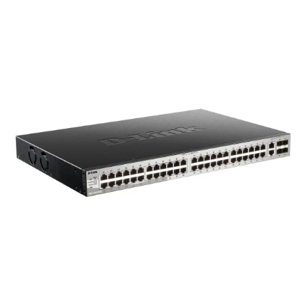 Šakotuvas D-LINK DGS-3130-54TS, L2+ Managed Switch with 48 10/100/1000Base-T jungtys and 2 10GBase-T jungtys and 4 10GBase-X SFP+ jungtys | D-Link