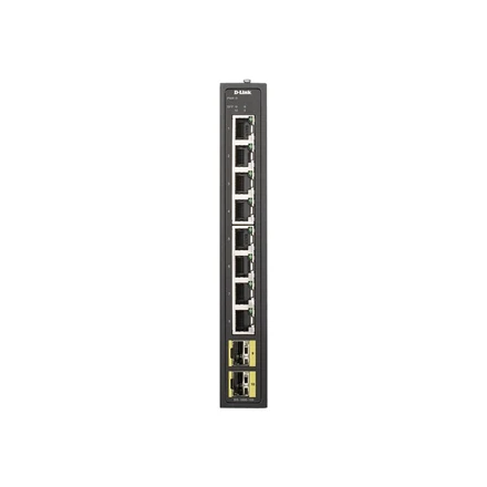 Šakotuvas D-Link DIS-100G-10S Switch L2 Unmanaged Industrial, 8x10/100/1000Base-T jungtys, 2 SFP jungtys, Plieninis korpusas | D-Link | 60 mėn.