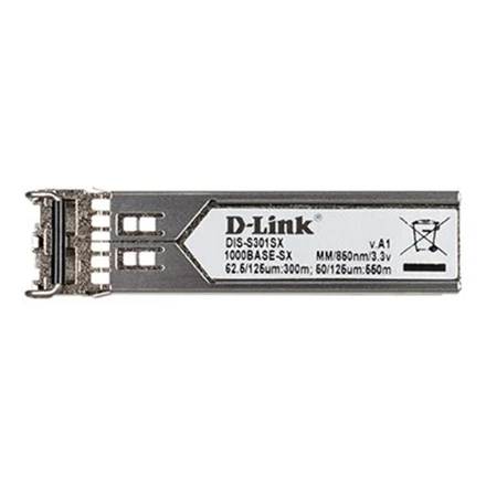 Šakotuvas D-Link | Kelių režimų siųstuvas-imtuvas | DIS-S301SX | Dvipusis LC jungtis | Bangos ilgis 850 nm | Maksimalus perdavimo atstumas 550 m