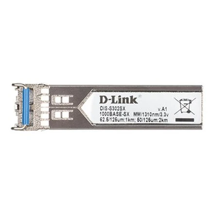 Šakotuvas D-Link | Daugiamodis siųstuvas-imtuvas | DIS-S302SX | Dvipusis LC jungtis | Bangos ilgis 1310 nm | Didžiausias perdavimo atstumas 2000 m