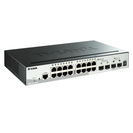 Šakotuvas D-Link | Sukraunamas išmanusis valdomas jungiklis su 10G įkėlimo nuorodomis | DGS-1510-20/E | Tvarkoma L2 | Stalinis/montuojamas ant stovo | Gigabit Ethernet (vario) jungtys kiekis 16