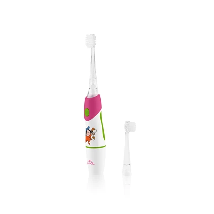 ETA | SONETIC Dantų šepetėlis | ETA071090010 | Baterija operated | For kids | Šepetėlių skaičius galvutės įeina 2 | Number of teeth brushing modes Does not apply | Sonic technology | Baltas/ pink