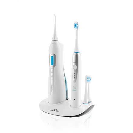 ETA | Oral care centre (sonic dantų šepetėlis+oral irrigator) | ETA 2707 90000 | Įkraunamas | Suaugusiems | Šepetėlių skaičius galvutės įeina 3 | Number of teeth brushing modes 3 | Sonic technology | Baltas