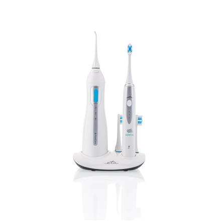 ETA | Oral care centre (sonic dantų šepetėlis+oral irrigator) | ETA 2707 90000 | Įkraunamas | Suaugusiems | Šepetėlių skaičius galvutės įeina 3 | Number of teeth brushing modes 3 | Sonic technology | Baltas